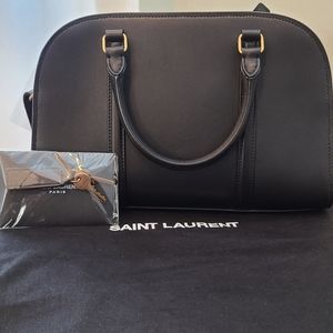 Saint Laurent Lock Soft Calf Leather Baby Duffel Bag